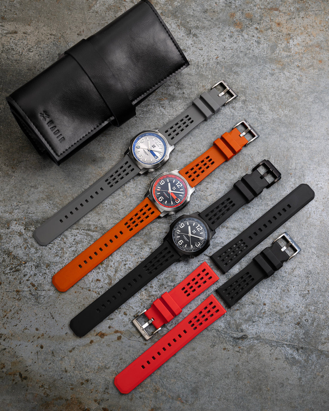 Vespera GMT - now available with FKM rubber straps